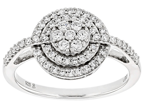 Prazana® Lab-Grown Diamonds 0.50ctw White Lab-Grown Diamond Rhodium Over Sterling Silver Ring, H SI - Size 7