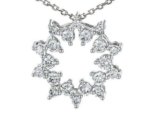 Prazana® Lab-Grown Diamonds 0.50ctw Lab-Grown Diamond Rhodium Over Sterling Silver Pendant, H SI1