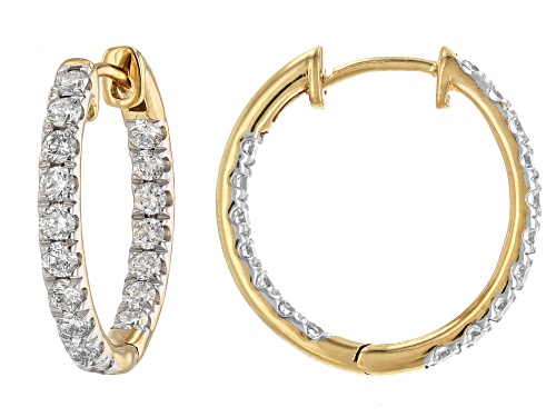 Prazana® Lab-Grown Diamonds 1.00ctw White Diamond 14k Yellow Gold Over Silver Earrings, H SI1