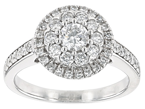 Prazana® Lab-Grown Diamonds 1.00ctw White Lab-Grown Diamond Rhodium Over Sterling Silver Ring, H SI1 - Size 9