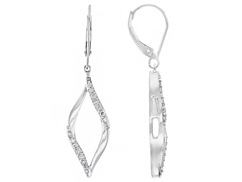 Prazana® Lab-Grown Diamonds 0.35ctw Lab-Grown Diamond Rhodium Over Sterling Silver Earrings, H SI