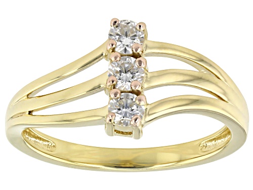 Prazana® Lab-Grown Diamonds 0.25ctw White Lab-Grown Diamond 18k Yellow Gold Over Silver Ring, H SI - Size 8