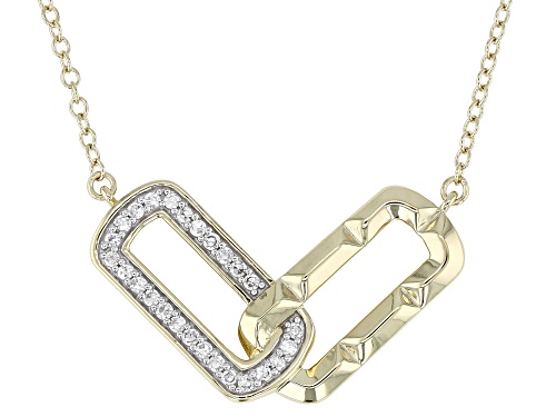 Prazana® Lab-Grown Diamonds 0.15ctw Lab-Grown Diamond 18k Gold Over Sterling Silver Necklace, G SI - Size 19