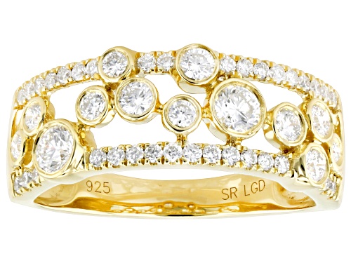 Prazana® Lab-Grown Diamonds 0.70ctw White Diamond 14k Yellow Gold Over Silver Ring, G SI - Size 8