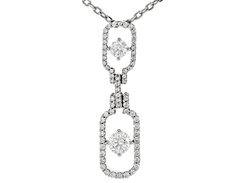 Prazana® Lab-Grown Diamonds 0.50ctw Lab-Grown Diamond Rhodium Over Sterling Silver Pendant, F VS2
