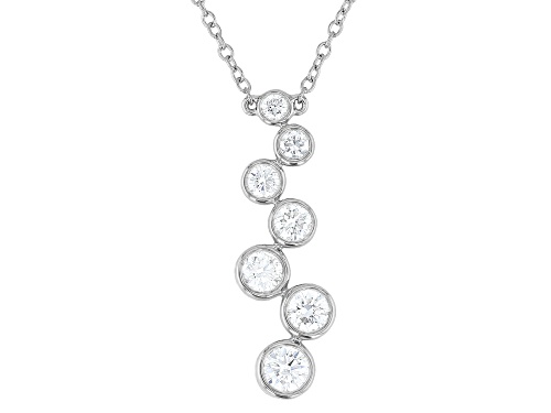 Prazana® Lab-Grown Diamonds 1.00ctw Lab-Grown Diamond Rhodium Over Silver Necklace, G SI