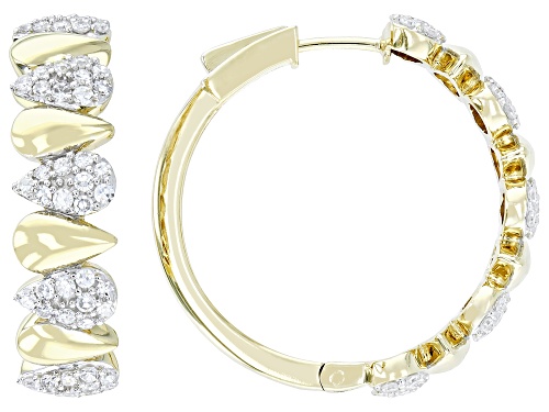 Prazana® Lab-Grown Diamonds 1.00ctw Lab-Grown Diamond 14k Yellow Gold Over Silver Earrings, G SI