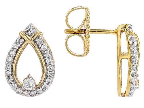 Prazana® Lab-Grown Diamonds 0.33ctw White Diamond 14k Yellow Gold Over Silver Earrings, G SI