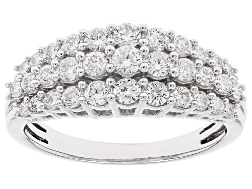 Prazana® Lab-Grown Diamonds 1.00ctw White Diamond Rhodium Over Silver Ring, F SI - Size 8