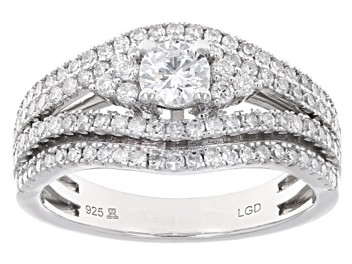 Prazana® Lab-Grown Diamonds 1.00ctw White Diamond Rhodium Over Sterling Silver Ring, G SI - Size 10