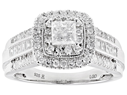 Prazana® Lab-Grown Diamonds 1.00ctw White Diamond Rhodium Over Sterling Silver Ring, G SI - Size 6