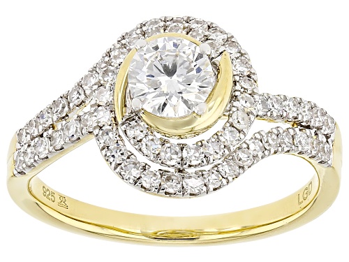 Prazana® Lab-Grown Diamonds 1.00ctw White Diamond 14k Yellow Gold Over Silver Ring, G SI - Size 8