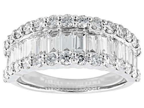 Prazana® Lab-Grown Diamonds 2.00ctw White Diamond Rhodium Over Sterling Silver Ring, G-H SI - Size 7