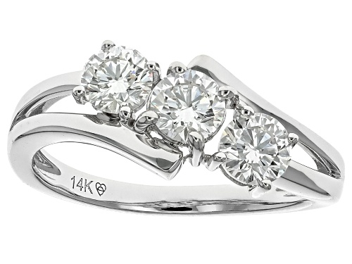 Prazana® Lab-Grown Diamonds 1.00ctw White Diamond 14k White Gold 3-Stone Ring, G-H VS - Size 8.5