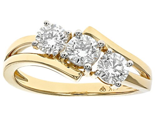 Prazana® Lab-Grown Diamonds 1.00ctw White Diamond 14k Yellow Gold 3-Stone Ring, G-H VS - Size 7