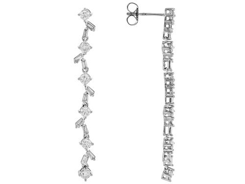 Prazana® Lab-Grown Diamonds 1.00ctw White Diamond 10k White Gold Dangle Earrings, G-H VS