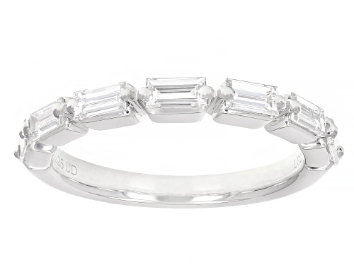 Prazana® Lab-Grown Diamonds 0.75ctw White Diamond Rhodium Over Sterling Silver Band Ring, H SI - Size 8