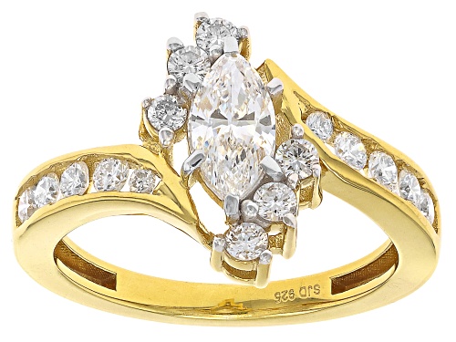 Prazana® Lab-Grown Diamonds 1.00ctw White Diamond 14k Gold Over Sterling Silver Ring, H SI - Size 7