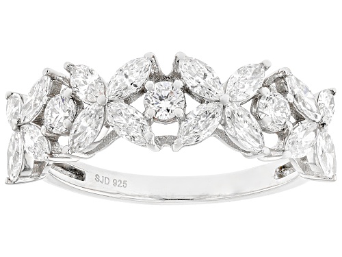 Prazana® Lab-Grown Diamonds 1.20ctw White Diamond Rhodium Over Sterling Silver Ring, H SI - Size 9