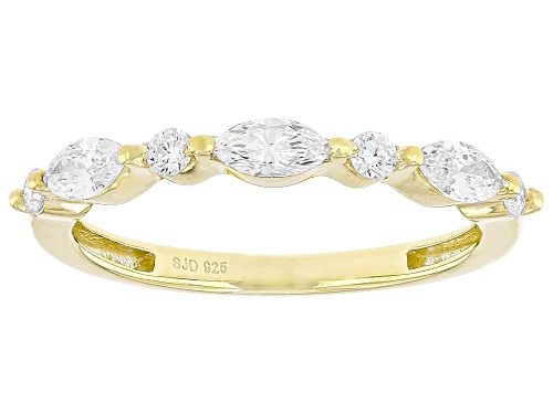 Prazana® Lab-Grown Diamonds 0.50ctw White Diamond 14k Yellow Gold Over Silver Band Ring, H SI - Size 10
