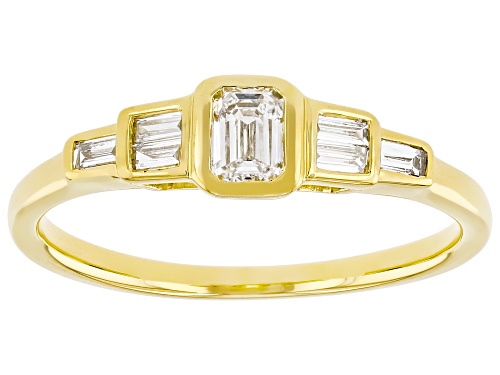 Prazana® Lab-Grown Diamonds 0.38ctw White Diamond 14k Gold Over Sterling Silver Ring, H SI - Size 9