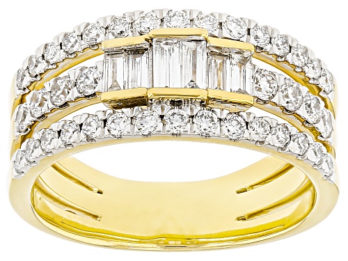 Prazana® Lab-Grown Diamonds 1.00ctw White Diamond 14k Gold Over Sterling Silver Ring, H SI - Size 6
