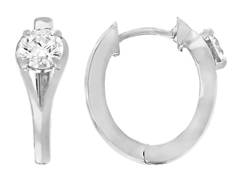 Prazana® Lab-Grown Diamonds 0.75ctw White Diamond Rhodium Over Sterling Silver Earrings, H SI