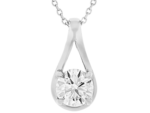 Prazana® Lab-Grown Diamonds 0.75ct White Diamond Rhodium Over Sterling Silver Pendant, H SI