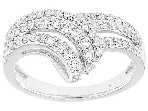 Prazana® Lab-Grown Diamonds 0.75ctw White Diamond Rhodium Over Sterling Silver Ring, H SI - Size 7