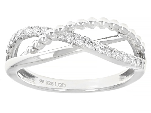 Prazana® Lab-Grown Diamonds 0.25ctw White Diamond Rhodium Over Sterling Silver Ring, H SI1 - Size 6