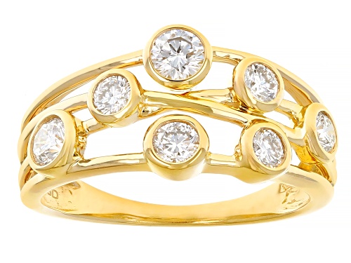 Prazana® Lab-Grown Diamonds 0.75ctw White Diamond 14K Gold Over Sterling Silver Ring, H SI1 - Size 7