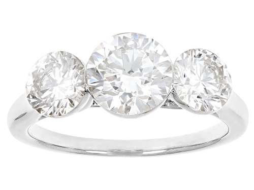 Prazana® Lab-Grown Diamonds 3.00ctw Floating Diamond 10K White Gold 3-Stone Ring, G VS2 - Size 7