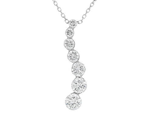 Prazana® Lab-Grown Diamonds 1.00ctw Floating Diamond 10K White Gold Slide Pendant, G VS2