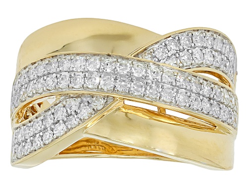 Prazana® Lab-Grown Diamonds 0.75ctw White Diamond 14K Yellow Gold Over Sterling Silver Ring, H SI - Size 7