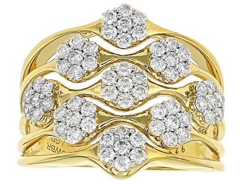 Prazana® Lab-Grown Diamonds 1.00ctw White Diamond 14K Gold Over Sterling Silver Ring, H SI - Size 7