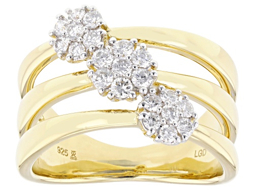 Prazana® Lab-Grown Diamonds 0.50ctw White Diamond 14K Gold Over Sterling Silver Ring, H SI - Size 6