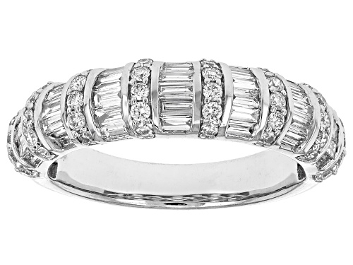 Prazana® Lab-Grown Diamonds 1.00ctw White Diamond Rhodium Over Sterling Silver Ring, H SI1 - Size 7