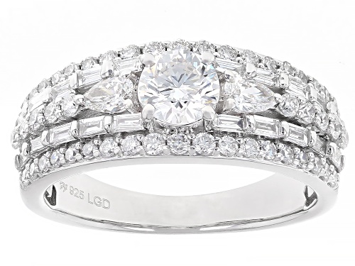 Prazana® Lab-Grown Diamonds 1.50ctw White Diamond Rhodium Over Sterling Silver Ring, H SI1 - Size 7