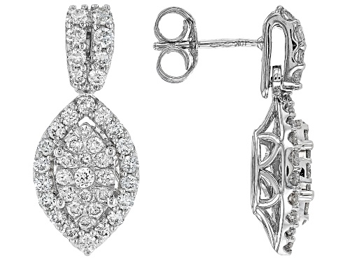 Prazana® Lab-Grown Diamonds 1.00ctw White Diamond 10k White Gold Earrings, G VS