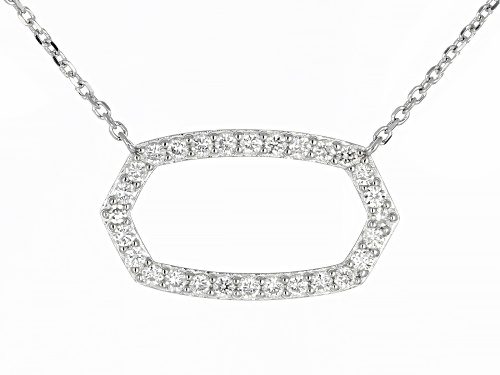 Prazana® Lab-Grown Diamonds 0.35ctw White Diamond Rhodium Over Sterling Silver Necklace, G-H SI