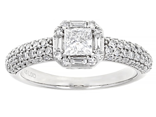 Prazana® Lab-Grown Diamonds 1.00ctw White Diamond Rhodium Over Sterling Silver Ring, H SI1 - Size 6