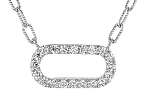 Prazana® Lab-Grown Diamonds 1.20ctw White Diamond Rhodium Over Sterling Silver Necklace, H SI - Size 18