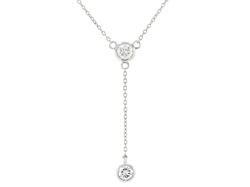 Prazana® Lab-Grown Diamonds 0.80ctw White Diamond Rhodium Over Sterling Silver Necklace, H SI - Size 18