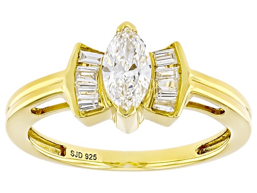 Prazana® Lab-Grown Diamonds 0.65ctw White Diamond 14k Gold Over Sterling Silver Ring, H SI - Size 8