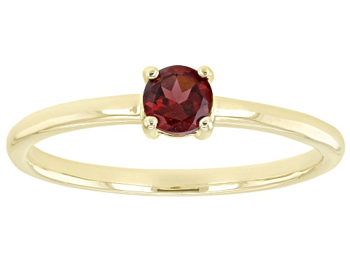 0.28ctw Round Garnet 10k Yellow Gold Solitaire Ring - Size 7