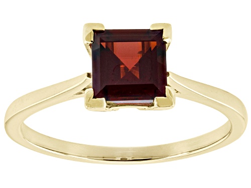 1.19ct Square Vermelho Garnet™ 10k Yellow Gold Solitaire Ring - Size 7