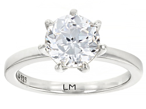 Lisa Mason For Bella Luce® 3.46ctw White Diamond Simulant Platinum Over Silver Perfect Cut Ring - Size 12