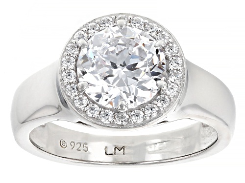 Lisa Mason For Bella Luce® 3.75ctw White Diamond Simulant Platinum Over Silver Perfect Cut Ring - Size 7