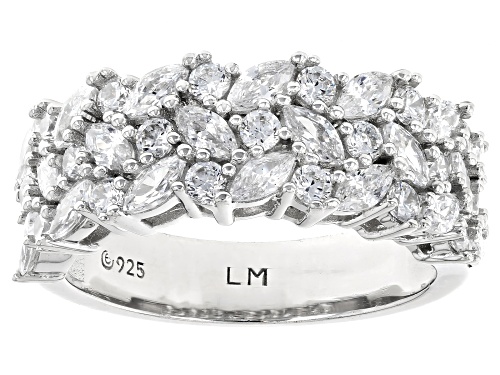 Lisa Mason For Bella Luce® 4.54ctw White Diamond Simulant Platinum Over Silver Celestial Ring - Size 7