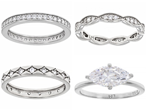 Lisa Mason For Bella Luce® 1.90ctw White Diamond Simulant Platinum Over Silver Celestial Ring - Size 10